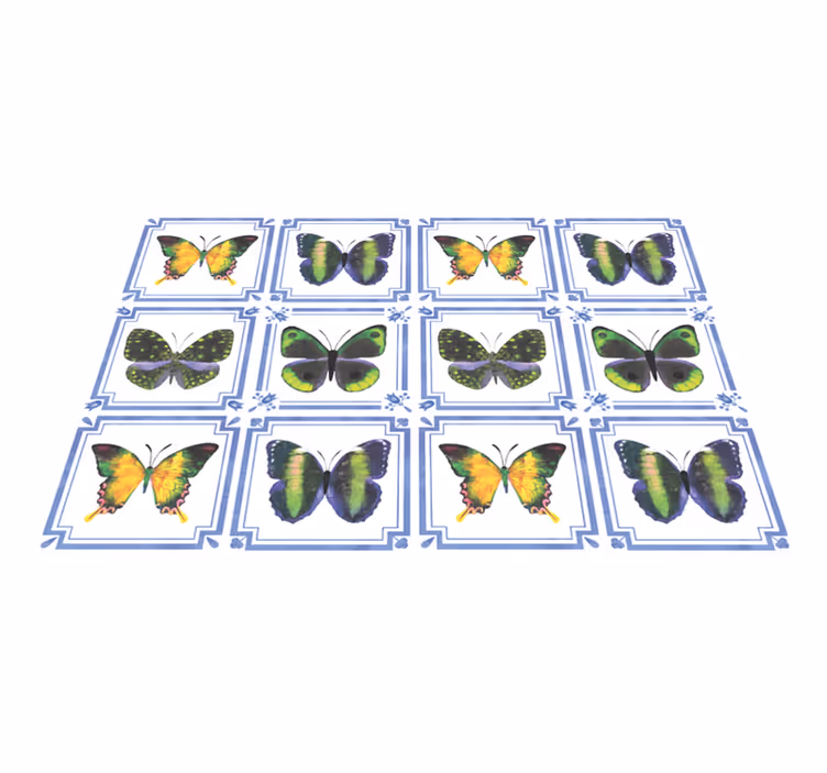 Aflombra vinílica animales patrón de mariposa - TenVinilo