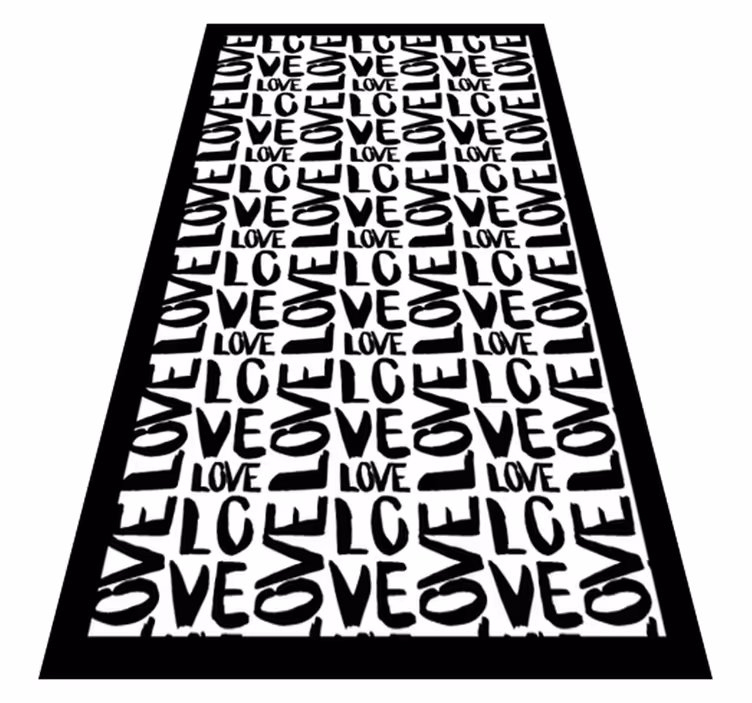 Alfombra vinílica con frase Amor y mas amor - TenVinilo