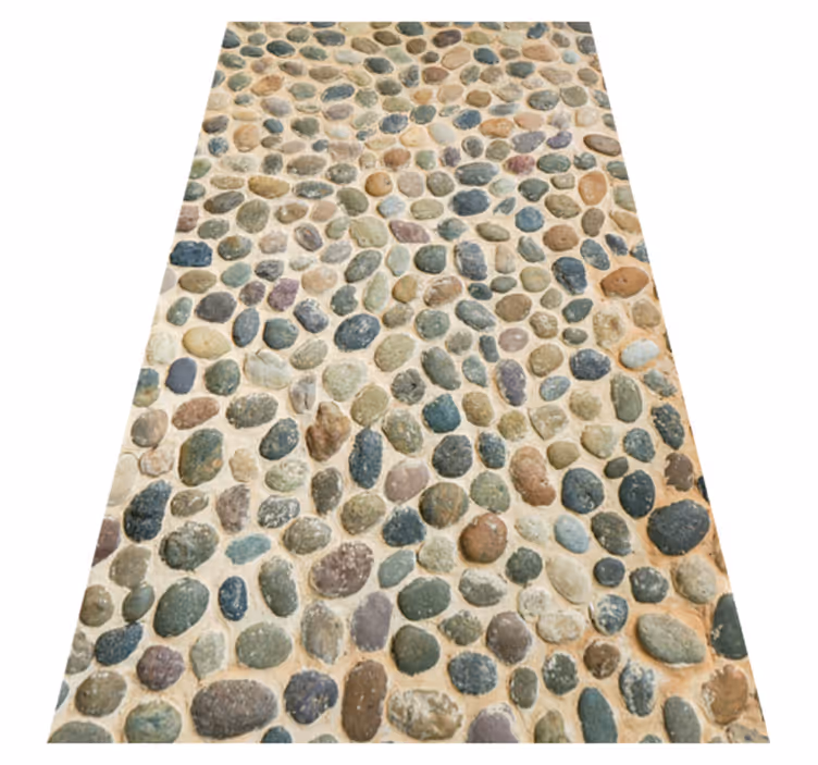 Alfombra vinilo salón textura piedra elegantes - TenVinilo