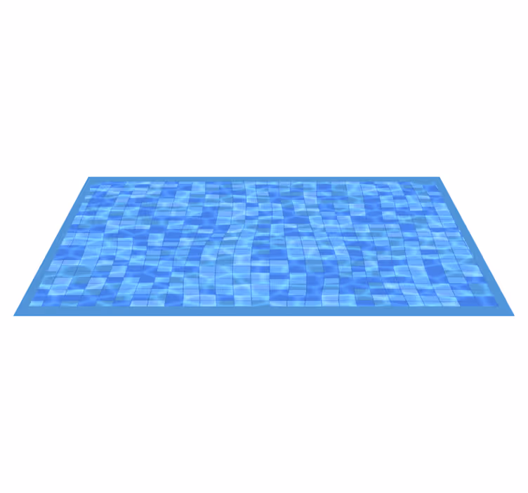 Alfombra vinílica textura mosaico azul ondulado - TenVinilo
