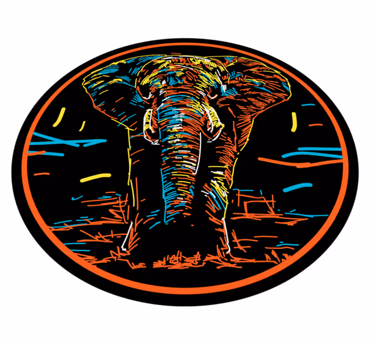 Aflombra vinílica animales vibrante silueta de safari - TenVinilo