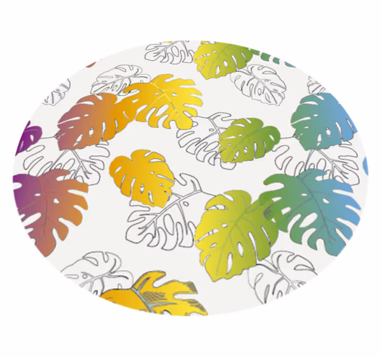 Alfombra vinílica flores delicia de monstera tropical - TenVinilo