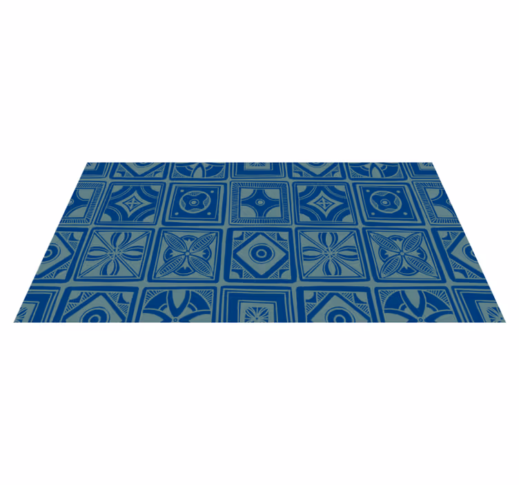 Alfombra vinílica hidráulica geométrico decorativo - TenVinilo