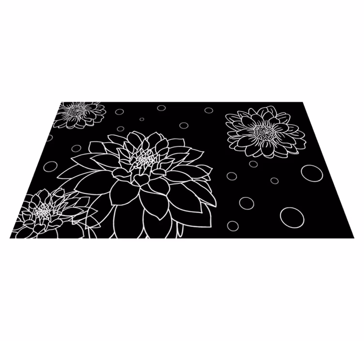 Alfombras vinílicas juvenils Flores abstractas - TenVinilo