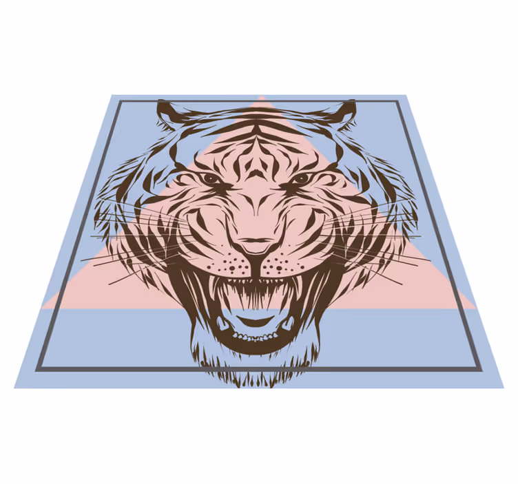 Aflombra vinílica animales retrato estilizado del tigre - TenVinilo