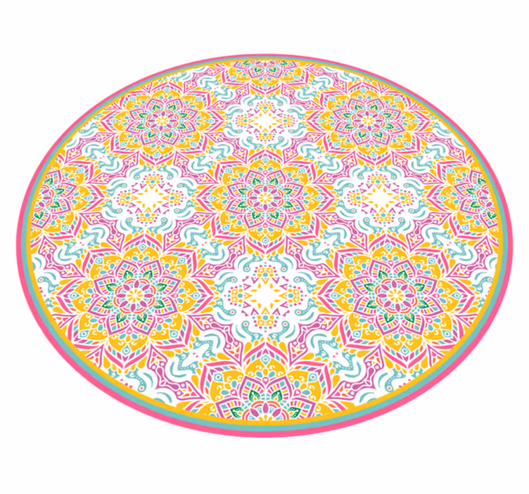 Alfombra vinílica mandala mandalas circulares - TenVinilo