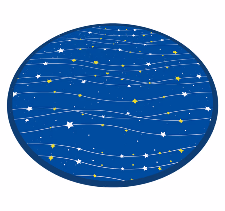 Alfombra vinílica de estrellas órbita celeste - TenVinilo