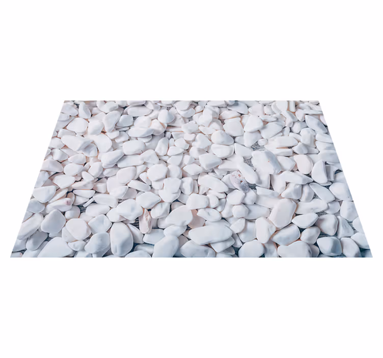 Alfombra vinílica imitación ilusión de piedra guijarro - TenVinilo