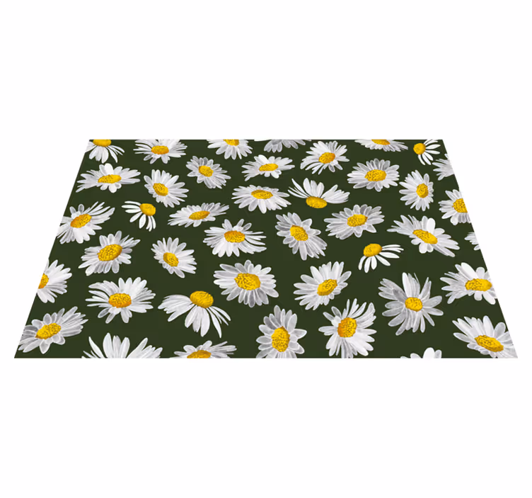 Alfombra vinílica flores delicia de margarita - TenVinilo
