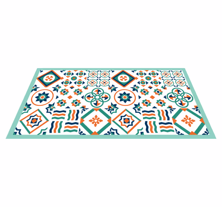 Alfombras de vinilo de azulejos Patrón de mosaico de colores dife - TenVinilo