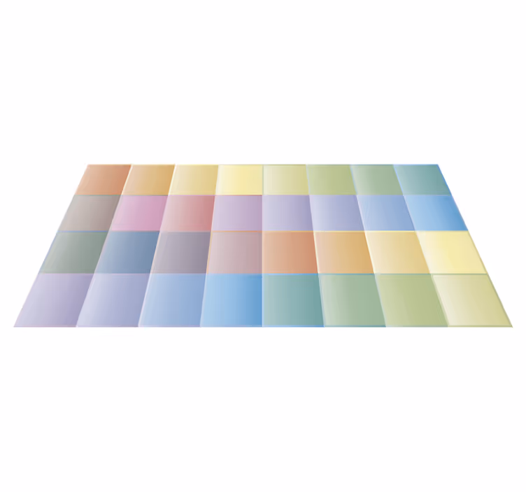 Alfombras de vinilo de azulejos Baldosa multicolor - TenVinilo