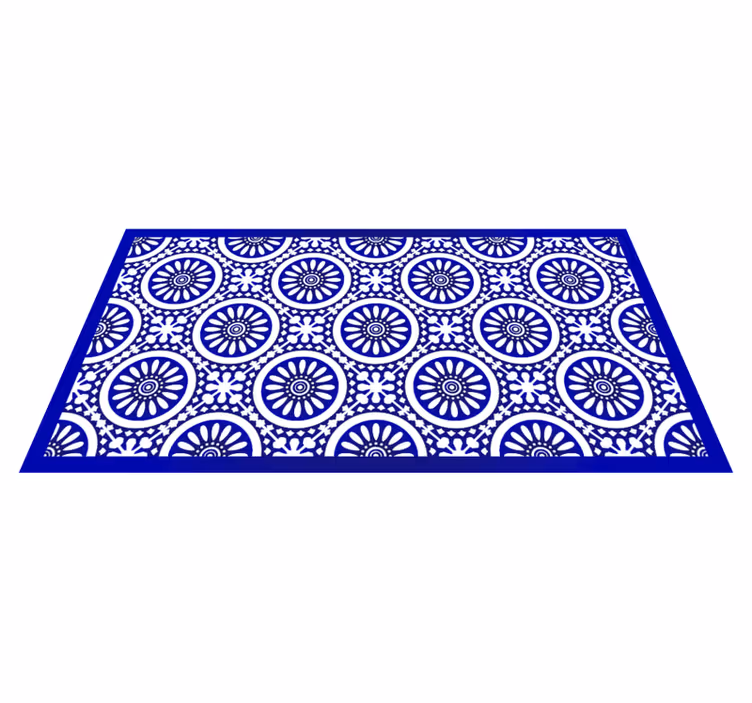 Alfombras de vinilo de azulejos Azulejos tonos azules - TenVinilo