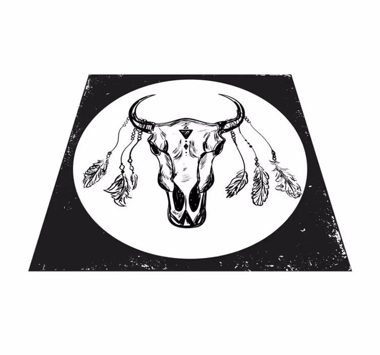 Aflombra vinílica animales calavera bohemia - TenVinilo