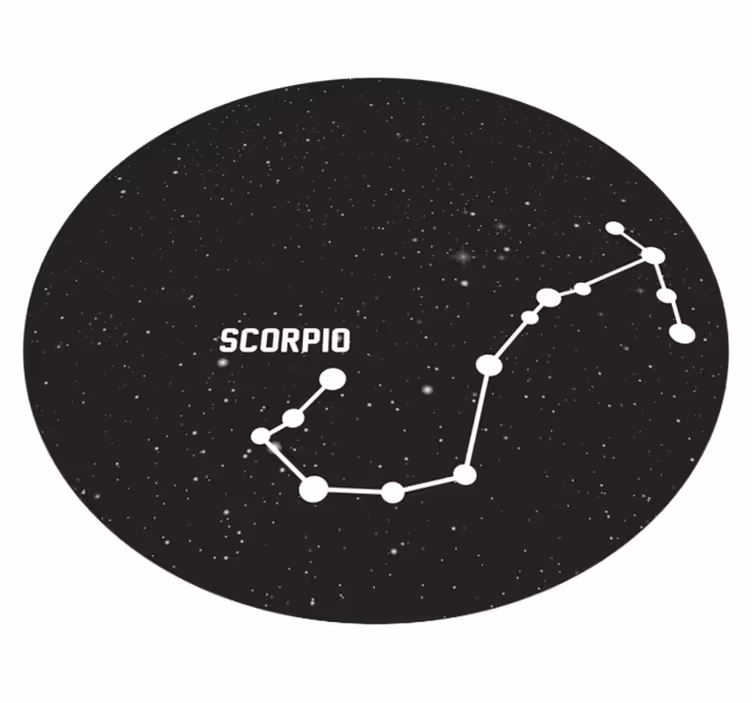 Alfombra vinílica de estrellas constelación de escorpio - TenVinilo