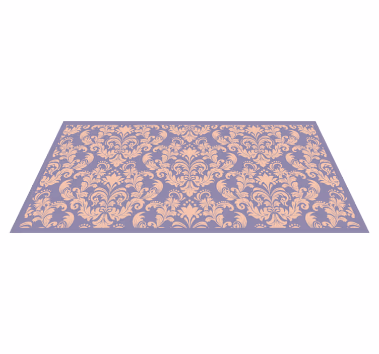 Alfombra vinílica imitación detalle de patrón barroco - TenVinilo