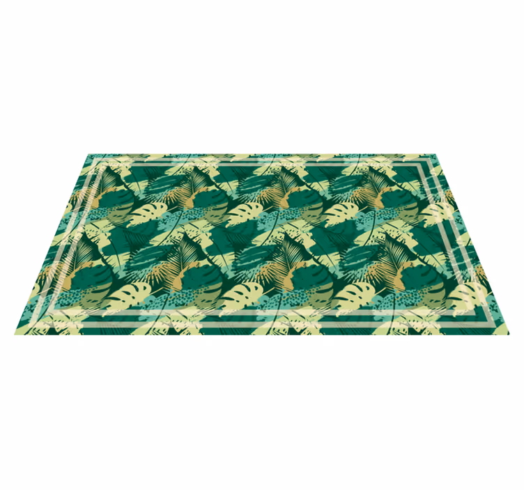Alfombra vinílica flores variedad de follaje tropical - TenVinilo