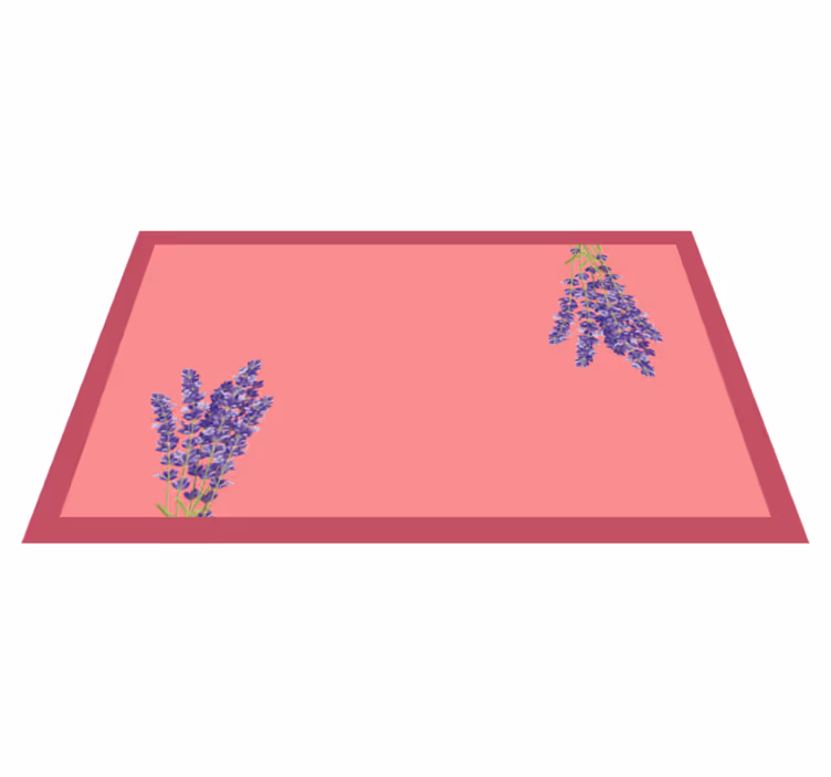 Alfombra vinílica flores acentos de lavanda - TenVinilo