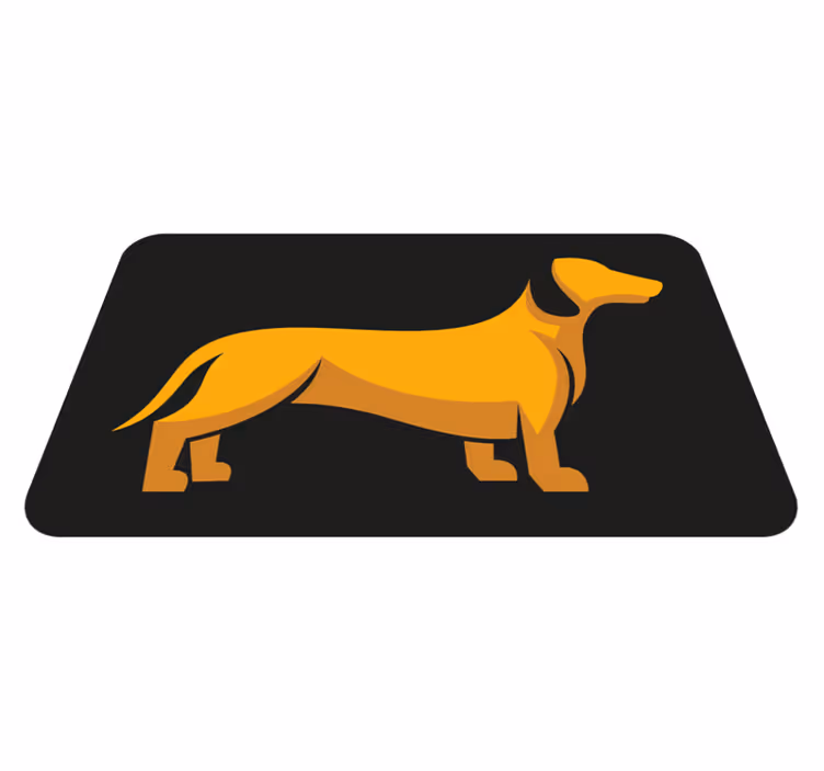 Aflombra vinílica animales silueta canina - TenVinilo