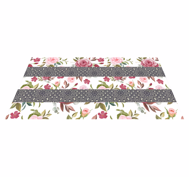 Alfombra de vinilo geométrica Rosas geométricas - TenVinilo