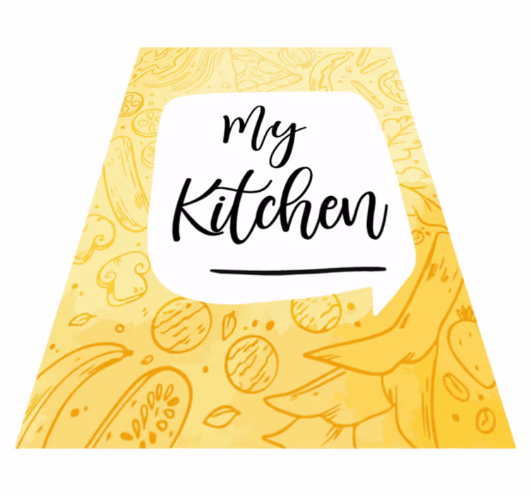 Alfombra vinílica cocina mi texto de cocina - TenVinilo