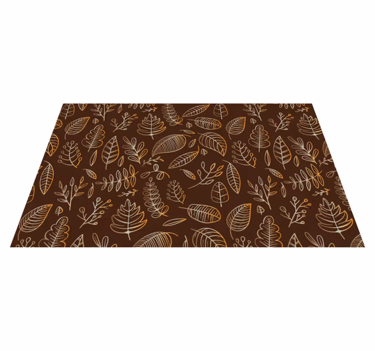 Alfombra vinílica flores otoño botánico - TenVinilo