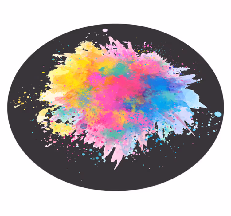 Alfombra vinílica imitación explosión colorida - TenVinilo