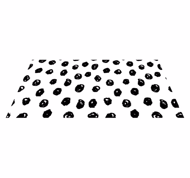 Alfombras vinílicas patrón de puntos negros - TenVinilo