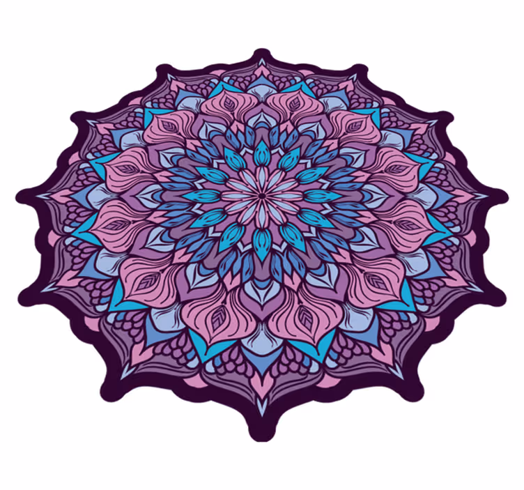 Alfombra vinílica mandala Patrón de mandala boho - TenVinilo