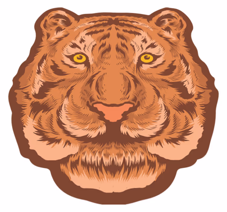 Aflombra vinílica animales cara de tigre - TenVinilo