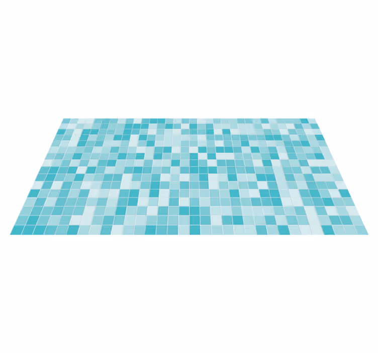 Alfombra vinílica baño azulejos gresite piscina - TenVinilo