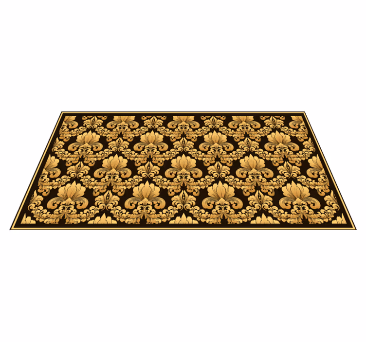 Alfombra vinílica imitación ornamentación barroca - TenVinilo