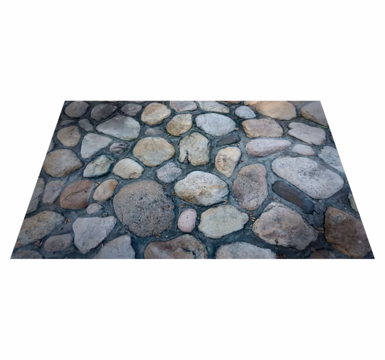 Alfombra vinílica textura piedra Griego tradicional - TenVinilo