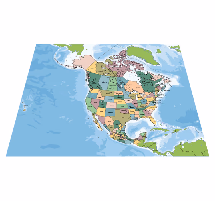 Alfombra vinílica mapamundi representación cartográfica - TenVinilo