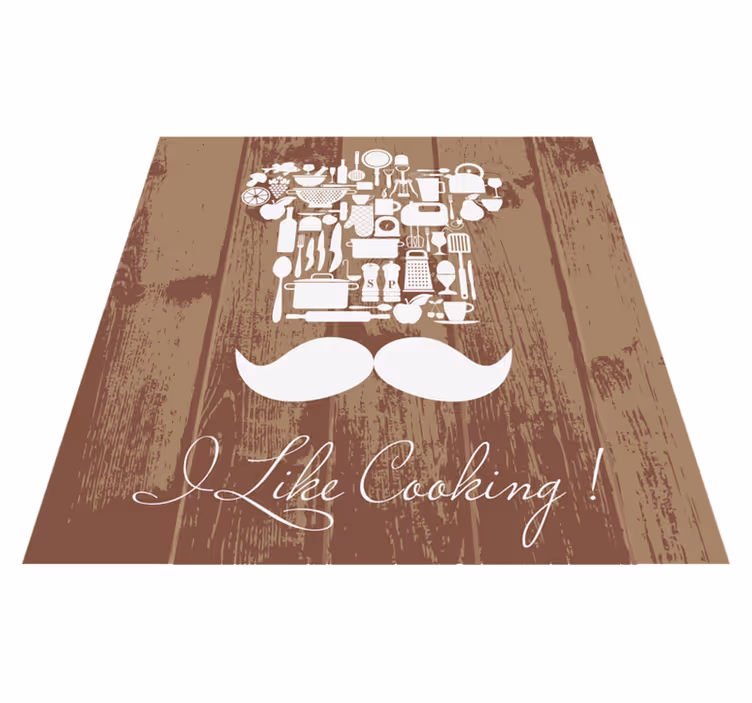 Alfombra vinilo cocina Me gusta cocinar - TenVinilo