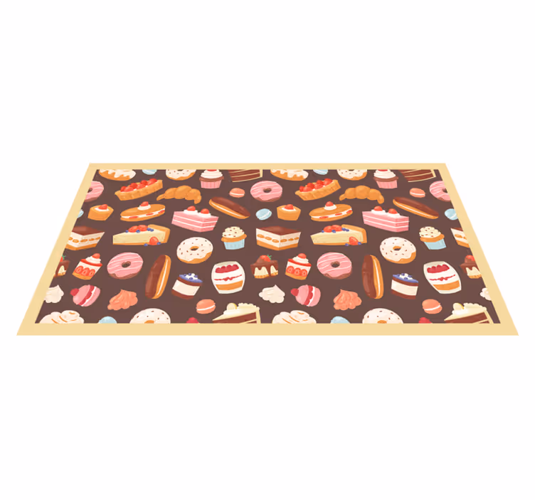 Alfombra vinilo cocina Postre yummi - TenVinilo
