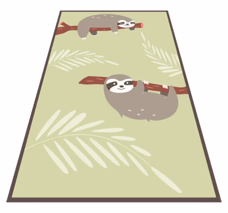 Alfombra vinílica animales perezoso relajado - TenVinilo