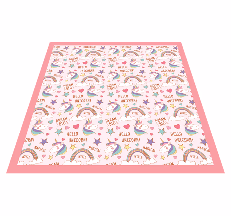 Alfombra vinílica animal hola unicornio - TenVinilo