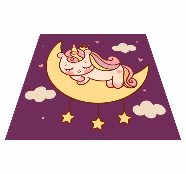 Alfombra vinílica infantil unicornio dormido - TenVinilo