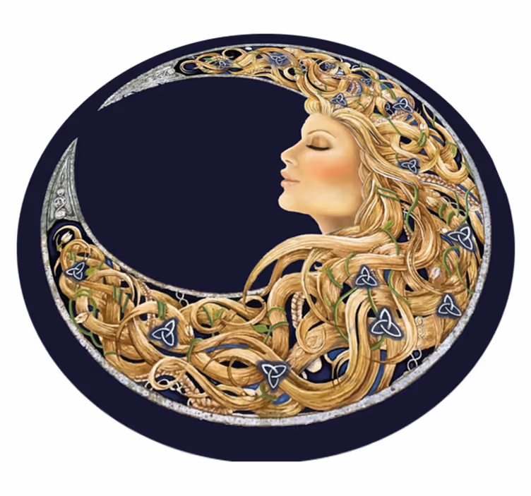Alfombra vinílica juvenil retrato art nouveau - TenVinilo