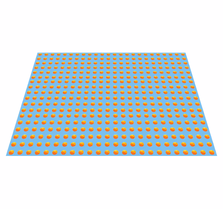 Alfombra vinílica imitación madera patrón naranjas sol - TenVinilo