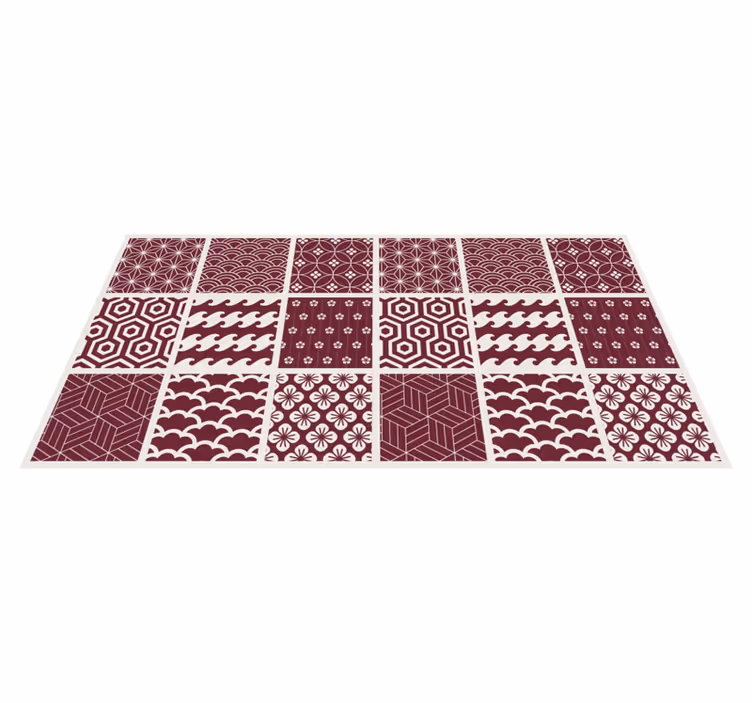 Alfombra vinílica mosaico azulejos estampados - TenVinilo