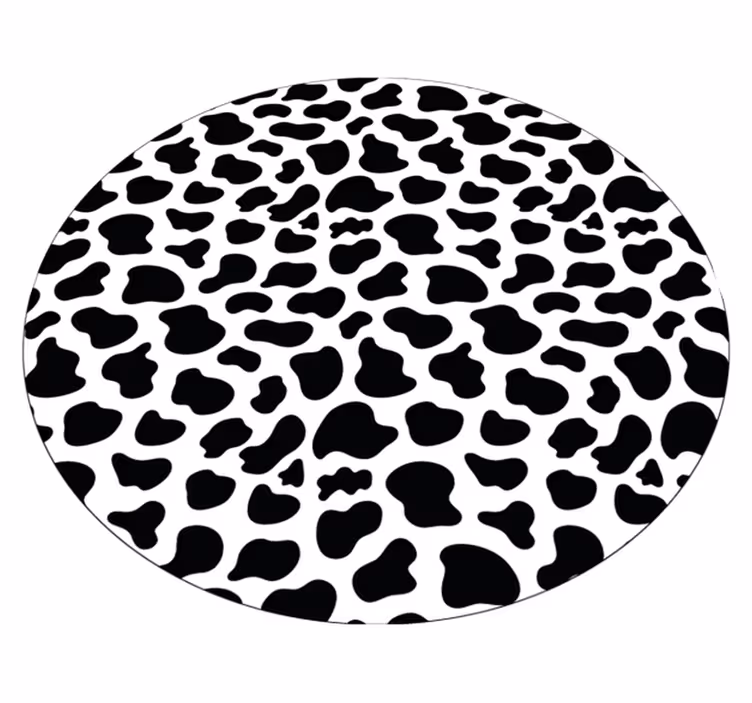 Alfombra vinílica animal print Vaca negra - TenVinilo