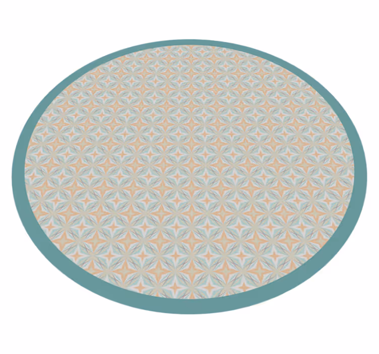 Alfombra vinílica mosaico círculo de mosaico - TenVinilo