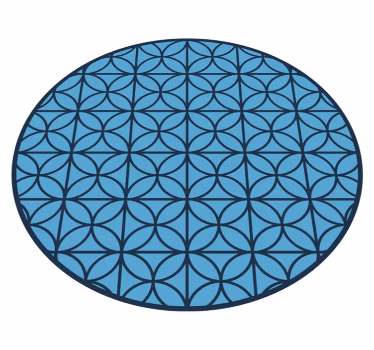 Alfombra vinílica geométrica geométrico circular - TenVinilo