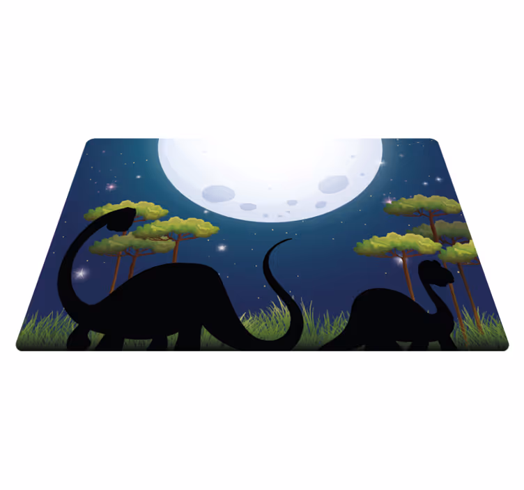 Alfombra vinílica infantil paisaje dinosaurios - TenVinilo