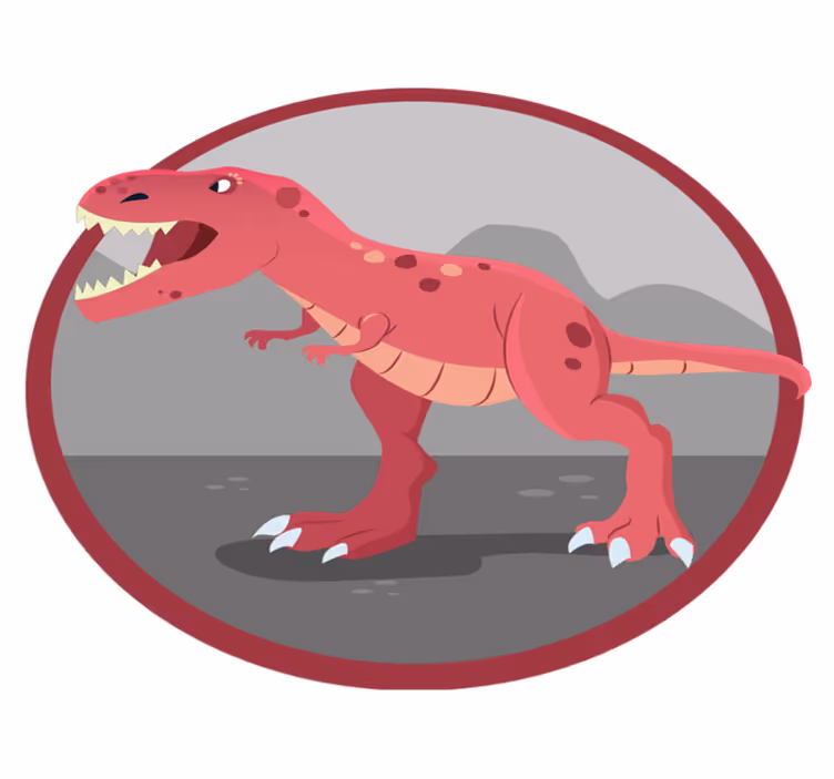 Alfombra vinílica Ilustración t-rex para niños - TenVinilo