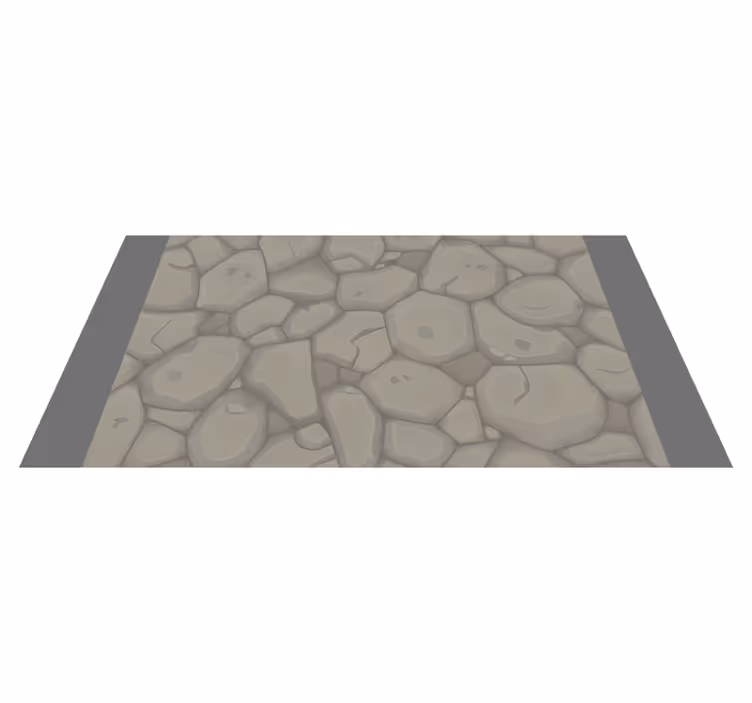 Alfombra vinílica imitación piedra camino de guijarros - TenVinilo