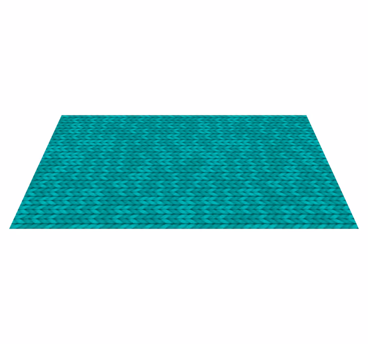Alfombra vinílica imitación textura verde azulado trenzado - TenVinilo