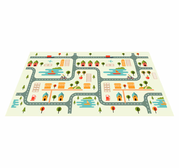 Alfombra vinílica infantil carretera - TenVinilo