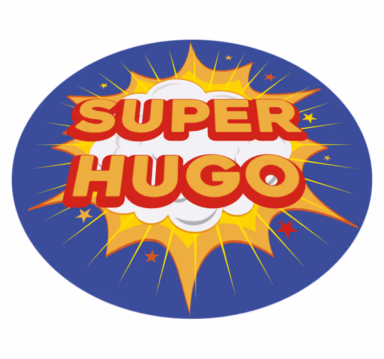 Alfombra vinílica personalizable explosión de superhéroe - TenVinilo
